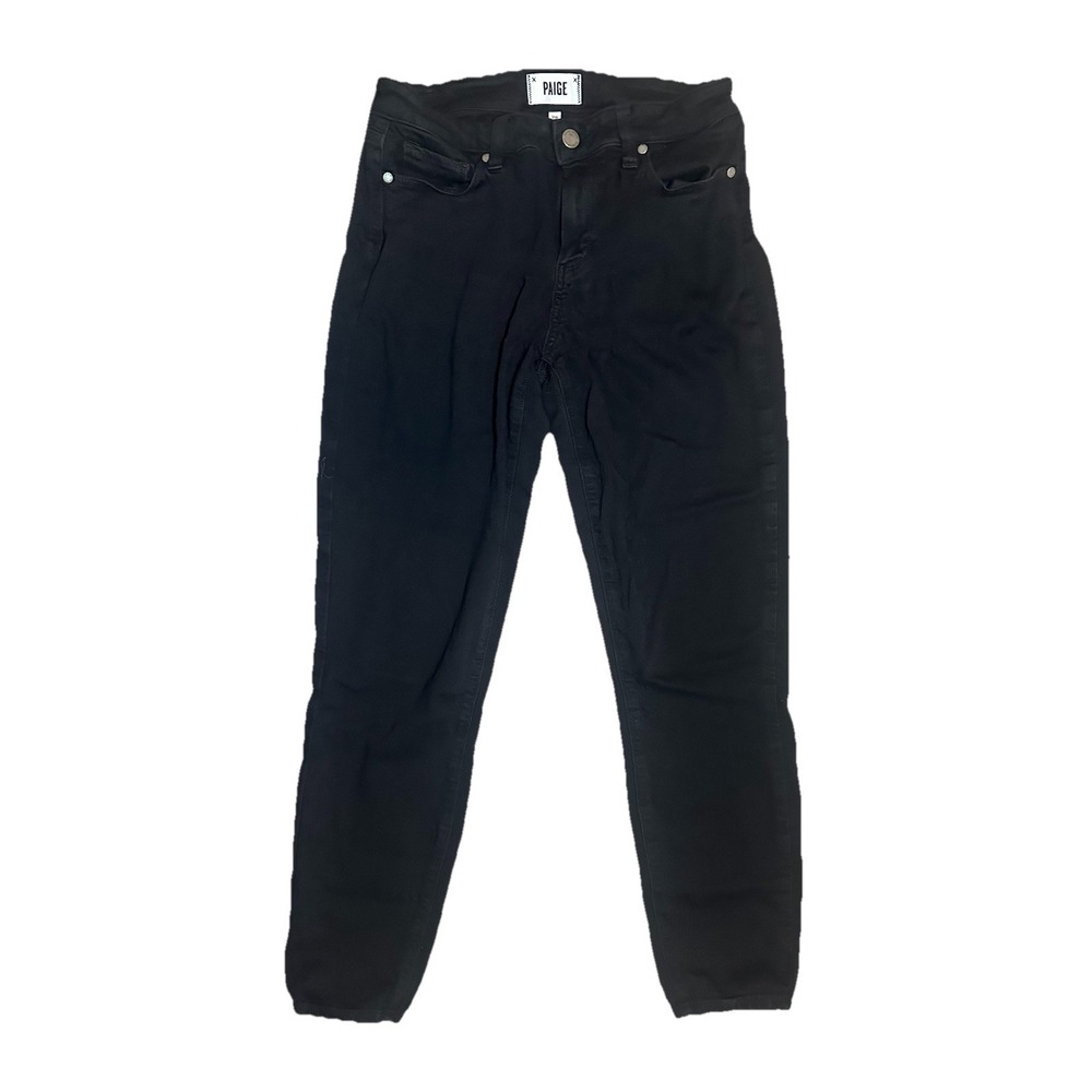 PAIGE Women's 28 Verdugo Ankle‎ Black Denim Skinny Jeans Goth Grunge Stretchy